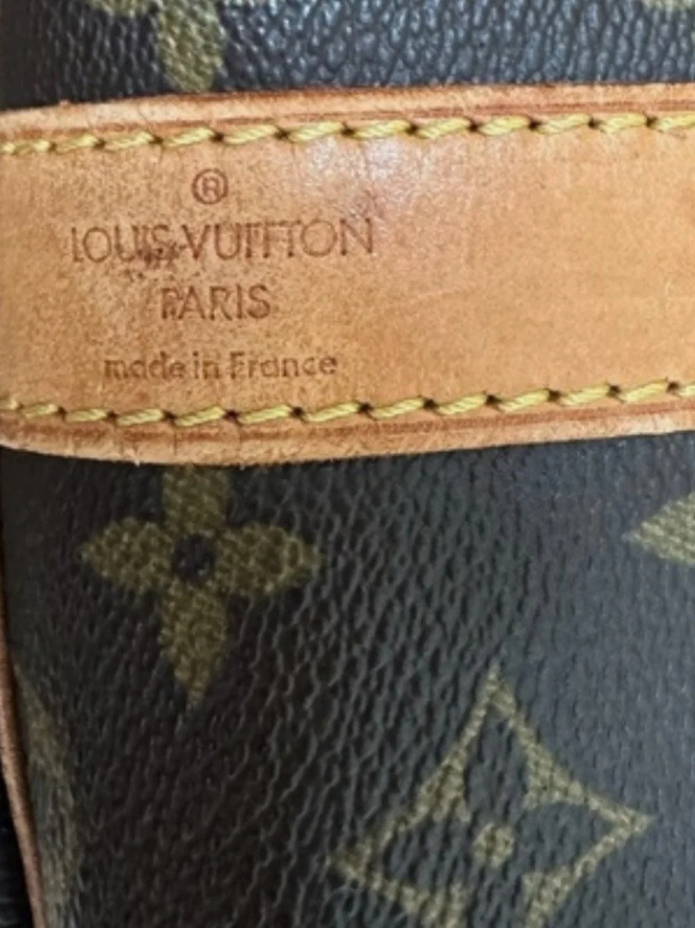 Louis Vuitton 60 Monogram Canvas Duffel Keepall with Tan Leather Trim